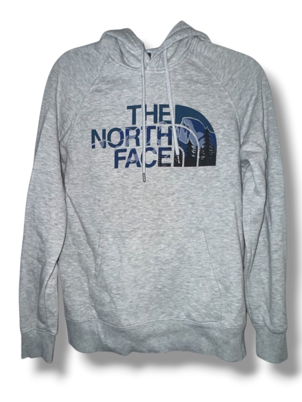 The North Face mountain scene unisex hoodie